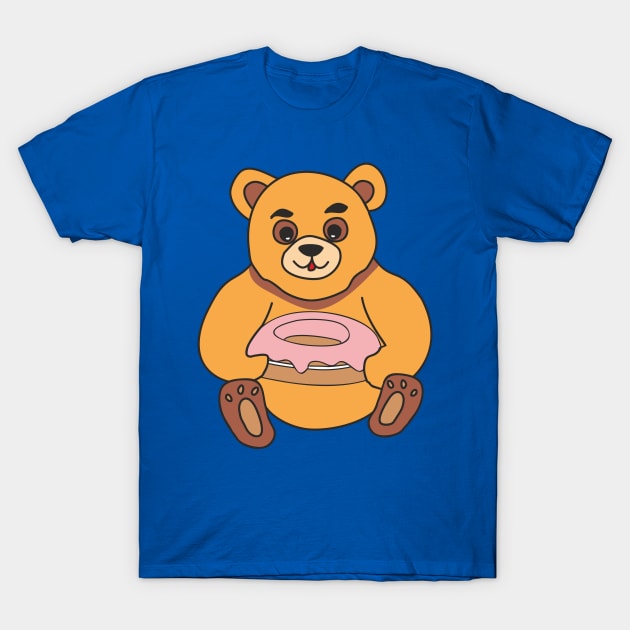 Teddy bear with donut T-Shirt by Alekvik